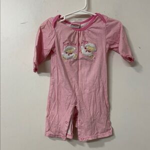 Charming Pink Striped Kids Bodysuit Y2K